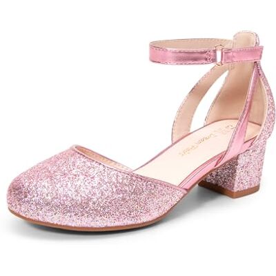 DREAM PAIRS Ballerines Filles à Talon Bloc Mary Jane Chaussures de Princesse Confortables pour Fête Soirée,Size 30,Rose,KKUMPU2501 - Publicité DREAM PAIRS Ballerines Filles à Talon Bloc Mary Jane Chaussures de Princesse Confortables pour Fête Soirée,Size 30,Rose,KKUMPU2501 - Publicité