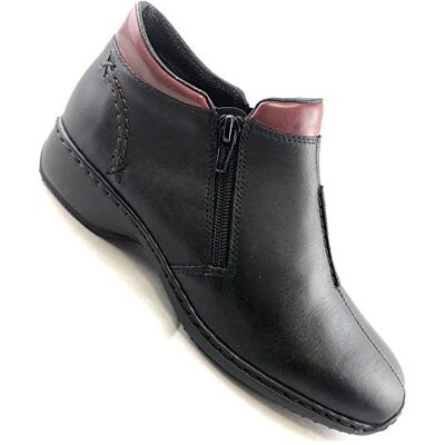 Rieker Bruine Womens Casual Bottines 37 EU Noir - Publicité Rieker Bruine Womens Casual Bottines 37 EU Noir - Publicité