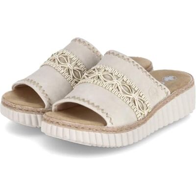 Rieker Mules pour Femme en Beige, Beige, 39 EU - Publicité Rieker Mules pour Femme en Beige, Beige, 39 EU - Publicité