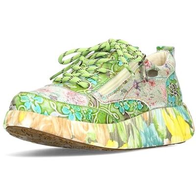LAURA VITA Chaussures à Lacets Sneaker pour Femmes NIKITO-62, Pointure:40 EU, La Couleur:Vert - Publicité LAURA VITA Chaussures à Lacets Sneaker pour Femmes NIKITO-62, Pointure:40 EU, La Couleur:Vert - Publicité