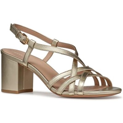 Geox Femme D VIRNILISA 65 S B Sandale à Talons, Lt Gold, 37.5 EU - Publicité Geox Femme D VIRNILISA 65 S B Sandale à Talons, Lt Gold, 37.5 EU - Publicité