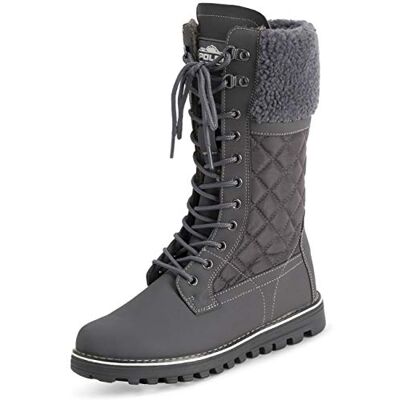 Polarr Femmes Fausse Fourrure Chaude Thermique Imperméable En Marchant Neige L'hiver Semelle En Caoutchouc Bottes Gris/Gris Peau De Mouton UK9/EU42 YC0602 - Publicité Polarr Femmes Fausse Fourrure Chaude Thermique Imperméable En Marchant Neige L'hiver Semelle En Caoutchouc Bottes Gris/Gris Peau De Mouton UK9/EU42 YC0602 - Publicité