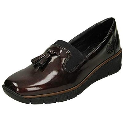 Rieker Femme Damen Halbschuhe Rot Mocassin, Rouge, 38 EU - Publicité Rieker Femme Damen Halbschuhe Rot Mocassin, Rouge, 38 EU - Publicité