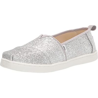 TOMS Fille Alpargata Semelle de mocassin, Argenté, 34 EU - Publicité TOMS Fille Alpargata Semelle de mocassin, Argenté, 34 EU - Publicité