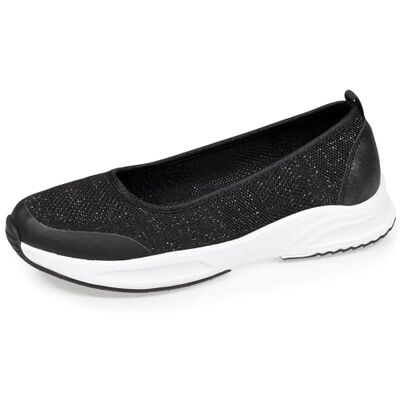 Isotoner Ballerines Femme Style Ballerine, très Confortables, 39, Noir - Publicité Isotoner Ballerines Femme Style Ballerine, très Confortables, 39, Noir - Publicité