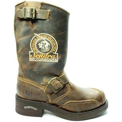 Sendra Boots 3565 Metal Marron Femmes Hommes Biker Bottes Casual Mode Moto Bottes Bouts Coqués Métal Anti Slip Semelle Fait Main Cuir Véritable Taille 43 - Publicité Sendra Boots 3565 Metal Marron Femmes Hommes Biker Bottes Casual Mode Moto Bottes Bouts Coqués Métal Anti Slip Semelle Fait Main Cuir Véritable Taille 43 - Publicité
