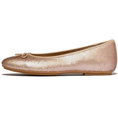 Fitflop Ballerines Plates Delicato à Paillettes pour Femme, Beige Classique, 37 EU, Beige Classique, 4 UK Narrow - Publicité Fitflop Ballerines Plates Delicato à Paillettes pour Femme, Beige Classique, 37 EU, Beige Classique, 4 UK Narrow - Publicité