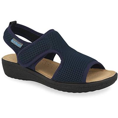 Fly Flot Bisceglia Sandales pour Femme en Maille élastique, avec Velcro réglable, Semelle intérieure en Evopell Glissante, Bleu, 39 EU - Publicité Fly Flot Bisceglia Sandales pour Femme en Maille élastique, avec Velcro réglable, Semelle intérieure en Evopell Glissante, Bleu, 39 EU - Publicité