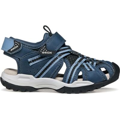 Geox J Borealis Boy B Sandales, Noir/Effet Denim, 41 EU - Publicité Geox J Borealis Boy B Sandales, Noir/Effet Denim, 41 EU - Publicité
