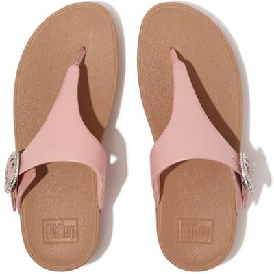 Fitflop Femme Lulu Crystal-Buckle Leather Toe-Post Sandals, Blush Doux, 43 EU - Publicité Fitflop Femme Lulu Crystal-Buckle Leather Toe-Post Sandals, Blush Doux, 43 EU - Publicité