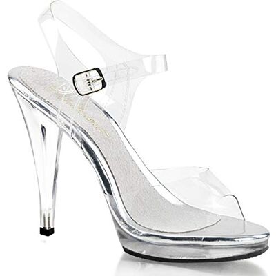 Pleaser Fla408/c/m, Sandales Femme, Transparent (Clr/Clr), 38 EU - Publicité Pleaser Fla408/c/m, Sandales Femme, Transparent (Clr/Clr), 38 EU - Publicité