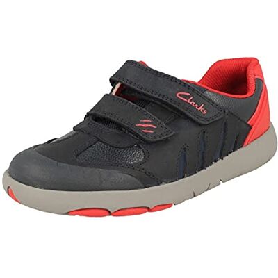 Clarks Boys Shoes K Rex Play Kids Navy/Red Leather Navy/Red Leather 12.5 UK / 31 EU F (Standard) - Publicité Clarks Boys Shoes K Rex Play Kids Navy/Red Leather Navy/Red Leather 12.5 UK / 31 EU F (Standard) - Publicité
