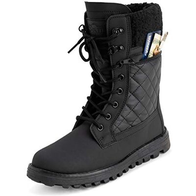 Polar Femmes Mousse A Mémoire Poche Eclair Latéral Imperméable Bande De Roulement Semelle En Caoutchouc Bottes De Neige Noir Cuir Mono UK4/EU37 YC0622 - Publicité Polar Femmes Mousse A Mémoire Poche Eclair Latéral Imperméable Bande De Roulement Semelle En Caoutchouc Bottes De Neige Noir Cuir Mono UK4/EU37 YC0622 - Publicité