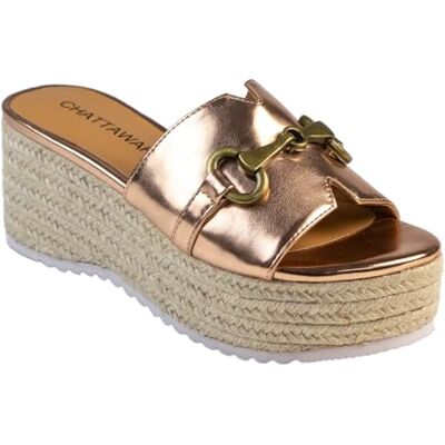 CHATTAWAK FEMME MULE COMPENSEE CHLOE ROSE GOLD, 39 - Publicité CHATTAWAK FEMME MULE COMPENSEE CHLOE ROSE GOLD, 39 - Publicité