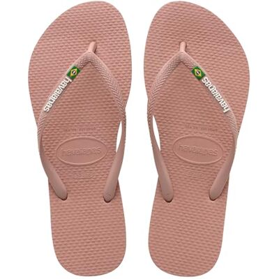 Havaianas Slim Brasil Logo, Tongs Confortables, Durables et Légères, Hommage au Brésil, Drapeau sur Lanières, Femme - Publicité Havaianas Slim Brasil Logo, Tongs Confortables, Durables et Légères, Hommage au Brésil, Drapeau sur Lanières, Femme - Publicité