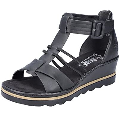Rieker Damen Sandalen Schwarz GR. 40 - Publicité Rieker Damen Sandalen Schwarz GR. 40 - Publicité
