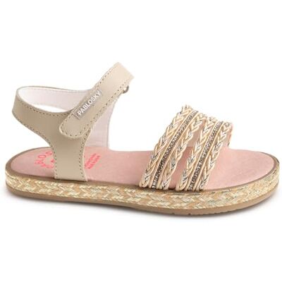 Pablosky Pepa Sandale, Beige, 24 EU - Publicité Pablosky Pepa Sandale, Beige, 24 EU - Publicité
