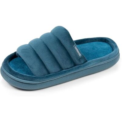 Isotoner Chaussons pantoufles Mules ouvertes femme velours semelle bloup xtra confort, 39, bleucanard - Publicité Isotoner Chaussons pantoufles Mules ouvertes femme velours semelle bloup xtra confort, 39, bleucanard - Publicité