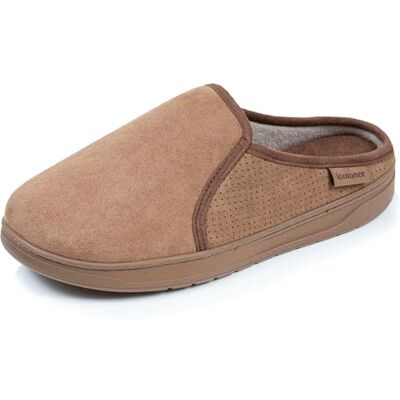 Isotoner Chaussons pantoufles Mules homme suédine, semelle sport légère et resistante, 46, camel - Publicité Isotoner Chaussons pantoufles Mules homme suédine, semelle sport légère et resistante, 46, camel - Publicité
