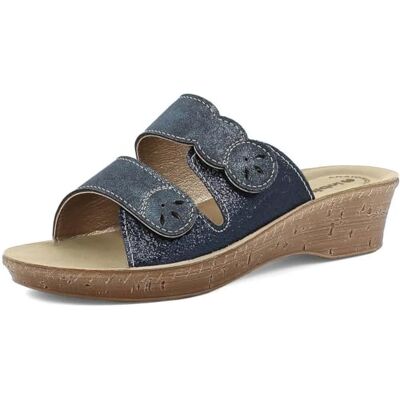 inblu Sandales pour femme colorées, double bande, semelle intérieure moelleuse anatomique, bleu, 38 EU - Publicité inblu Sandales pour femme colorées, double bande, semelle intérieure moelleuse anatomique, bleu, 38 EU - Publicité