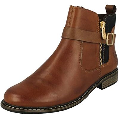 Rieker Bottes Marron pour Femme Bottine Chelsea, 38 EU - Publicité Rieker Bottes Marron pour Femme Bottine Chelsea, 38 EU - Publicité