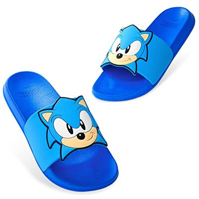 Get Trend Sonic The Hedgehog Claquette Enfant Garcon Fille Sandales Plastique Plage Claquettes Enfant Gamer Sandalettes Été Chaussures pour Piscine et Plage Tailles du 28 au 34 (Bleu, 30) - Publicité Get Trend Sonic The Hedgehog Claquette Enfant Garcon Fille Sandales Plastique Plage Claquettes Enfant Gamer Sandalettes Été Chaussures pour Piscine et Plage Tailles du 28 au 34 (Bleu, 30) - Publicité
