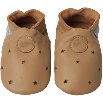 Dotty Fish Chaussures Bébé et Enfant en Cuir Souple – Antidérapantes, Légères et Respirantes, Semelle Souple pour Premiers Pas, Unisexe – étoiles de Moka 12-18 Mois - Publicité Dotty Fish Chaussures Bébé et Enfant en Cuir Souple – Antidérapantes, Légères et Respirantes, Semelle Souple pour Premiers Pas, Unisexe – étoiles de Moka 12-18 Mois - Publicité