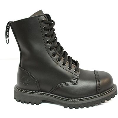 Grinders Stag CS Unisexe En Cuir Noir 10 Oeillet Trou En Acier Toe Cap Sécurité Militaire Punk Bottes 43 - Publicité Grinders Stag CS Unisexe En Cuir Noir 10 Oeillet Trou En Acier Toe Cap Sécurité Militaire Punk Bottes 43 - Publicité