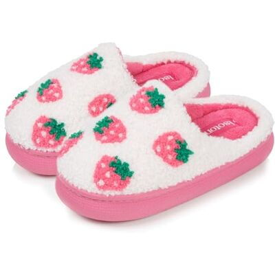 Isotoner Chaussons pantoufles Mules fille sherpa fraise, semelle bloup xtra confort, amorti souple, 31, ivoire - Publicité Isotoner Chaussons pantoufles Mules fille sherpa fraise, semelle bloup xtra confort, amorti souple, 31, ivoire - Publicité