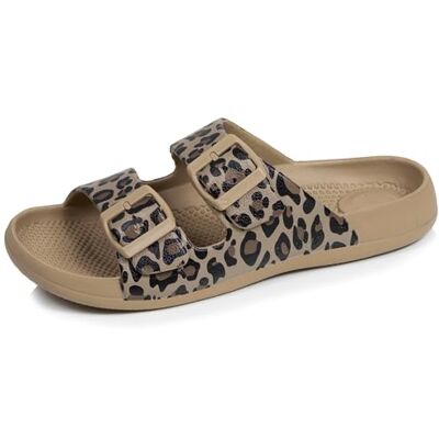 Isotoner Sandales femme semelle extra-flex, légère, patch talon ultra confort, 41, léopard beige - Publicité Isotoner Sandales femme semelle extra-flex, légère, patch talon ultra confort, 41, léopard beige - Publicité