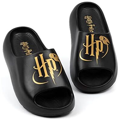 Harry Potter Sliders Filles Garçons Enfants Sandales moulées noires Golden Snitch Logo HP Chaussures d’été magiques Chaussures - Publicité Harry Potter Sliders Filles Garçons Enfants Sandales moulées noires Golden Snitch Logo HP Chaussures d’été magiques Chaussures - Publicité