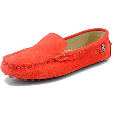 MINITOO Chaussures Confort Suede Loafers Mocassins Ete Plates Orange Rouge EU 38.5 - Publicité MINITOO Chaussures Confort Suede Loafers Mocassins Ete Plates Orange Rouge EU 38.5 - Publicité