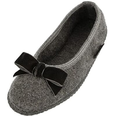 HAFLINGER Pantoufles pour Femmes Fiocco , Pointure:40 EU, La Couleur:Gris - Publicité HAFLINGER Pantoufles pour Femmes Fiocco , Pointure:40 EU, La Couleur:Gris - Publicité