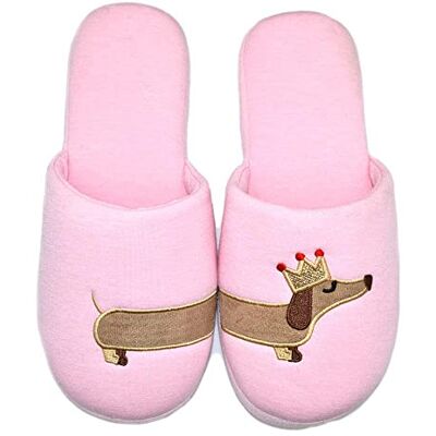 Millffy Femme Maison Chaussures Teckel Chien saucisse Coton Animal Pantoufles Intérieur Confortable Chambre Pantoufles(38-39 EU, Teckel Rose) - Publicité Millffy Femme Maison Chaussures Teckel Chien saucisse Coton Animal Pantoufles Intérieur Confortable Chambre Pantoufles(38-39 EU, Teckel Rose) - Publicité