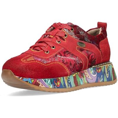 LAURA VITA Chaussures à Lacets Sneaker pour Femmes Delphine 16, Pointure:38 EU, La Couleur:Rouge - Publicité LAURA VITA Chaussures à Lacets Sneaker pour Femmes Delphine 16, Pointure:38 EU, La Couleur:Rouge - Publicité