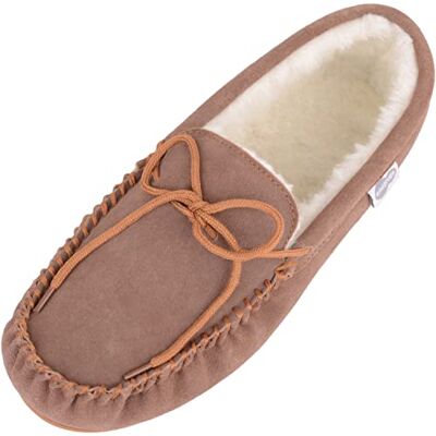 SNUGRUGS Mocassins/Pantoufles en Peau de Mouton pour Hommes/Chaussons Marron avec Semelle en Caoutchouc. EU 47 - Publicité SNUGRUGS Mocassins/Pantoufles en Peau de Mouton pour Hommes/Chaussons Marron avec Semelle en Caoutchouc. EU 47 - Publicité