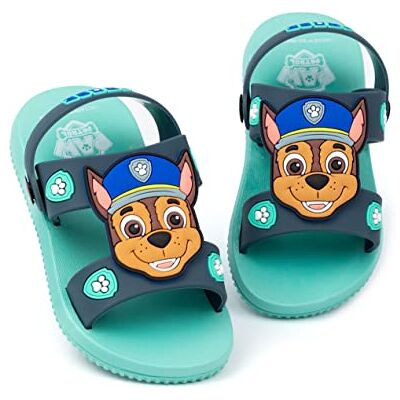 Paw Patrol Sandals Garçons Les enfants en bas âge chassent les curseurs de personnages de chiens policiers avec sangle de soutien Chaussures d’été bleues - Publicité Paw Patrol Sandals Garçons Les enfants en bas âge chassent les curseurs de personnages de chiens policiers avec sangle de soutien Chaussures d’été bleues - Publicité