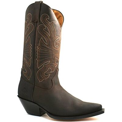 MENS GRINDERS BUFFALO BROWN LEATHER COWBOY WESTERN TALL POINTED BOOTS-UK 7 (EU 41) - Publicité MENS GRINDERS BUFFALO BROWN LEATHER COWBOY WESTERN TALL POINTED BOOTS-UK 7 (EU 41) - Publicité