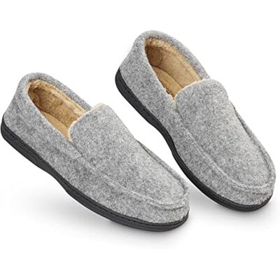 DUNLOP Chausson Homme Semelles Antidérapantes Chaussons Charentaises Hommes Mémoire de Forme Intérieur Extérieur Pantoufles Mocassins Loafers Hiver (42 EU, Gris) - Publicité DUNLOP Chausson Homme Semelles Antidérapantes Chaussons Charentaises Hommes Mémoire de Forme Intérieur Extérieur Pantoufles Mocassins Loafers Hiver (42 EU, Gris) - Publicité