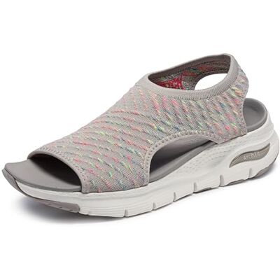 Skechers Femme Arch Fit Coupe de la voûte Plantaire-Catchy Wave, Taupe Multi, 39 EU - Publicité Skechers Femme Arch Fit Coupe de la voûte Plantaire-Catchy Wave, Taupe Multi, 39 EU - Publicité
