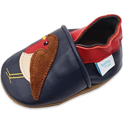 Dotty Fish Chaussures Bébé Premiers Pas Cuir Souple Rouge-Gorge 18-24 - Publicité Dotty Fish Chaussures Bébé Premiers Pas Cuir Souple Rouge-Gorge 18-24 - Publicité