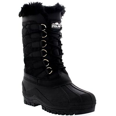 Polar Femmes Nylon De Plein Air Neige Canard Pluie Fourrure Brassard Bottes BLK43 AYC0132 - Publicité Polar Femmes Nylon De Plein Air Neige Canard Pluie Fourrure Brassard Bottes BLK43 AYC0132 - Publicité