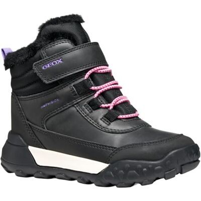 Geox J Trekkyup Girl B AB Bottines à la Cheville, Noir/Lilas, 39 EU - Publicité Geox J Trekkyup Girl B AB Bottines à la Cheville, Noir/Lilas, 39 EU - Publicité