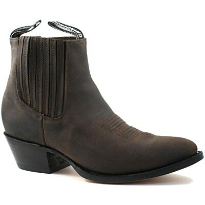Grinders Unisexe Maverick Marron Cuir Western Cowboy Bottines Dansantes 43 - Publicité Grinders Unisexe Maverick Marron Cuir Western Cowboy Bottines Dansantes 43 - Publicité