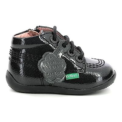 Kickers Billista Zip, Bottillons Fille, Noir Vernis, 25 - Publicité Kickers Billista Zip, Bottillons Fille, Noir Vernis, 25 - Publicité