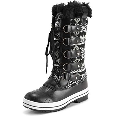 Polar Femmes Matelassée Grand Neige Imperméable L'hiver Fausse Fourrure Semelle En Caoutchouc Bottes Noir Carde UK5/EU38 YC0626 - Publicité Polar Femmes Matelassée Grand Neige Imperméable L'hiver Fausse Fourrure Semelle En Caoutchouc Bottes Noir Carde UK5/EU38 YC0626 - Publicité