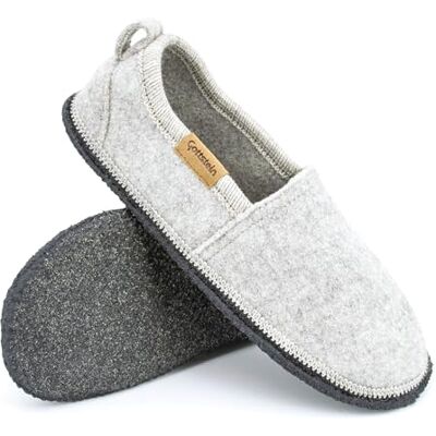 Gottstein Pantoufles Homely en alpaga pour homme et femme 100 % laine vierge Avec semelle en feutre latex antidérapante et boucle pratique pour les enfiler et les enlever facilement, gris, 40 EU - Publicité Gottstein Pantoufles Homely en alpaga pour homme et femme 100 % laine vierge Avec semelle en feutre latex antidérapante et boucle pratique pour les enfiler et les enlever facilement, gris, 40 EU - Publicité