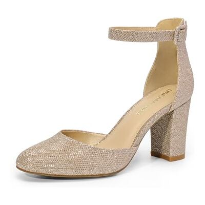 DREAM PAIRS Escarpins Femme Talon Haut – Chaussures Habillées Élégantes avec Bride Cheville Réglable, Confortables pour Mariage, Soirée, Travail,Size 41,Paillettes d'or,DWUMPU2535 - Publicité DREAM PAIRS Escarpins Femme Talon Haut – Chaussures Habillées Élégantes avec Bride Cheville Réglable, Confortables pour Mariage, Soirée, Travail,Size 41,Paillettes d'or,DWUMPU2535 - Publicité