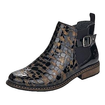 Rieker Bottines Chelsea noires pour femme, Noir, 39 EU - Publicité Rieker Bottines Chelsea noires pour femme, Noir, 39 EU - Publicité
