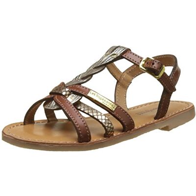 Les Tropéziennes par M. Belarbi BADAMI, Sandales Bride Cheville Fille, Marron (Tan/Or), 32 EU (13) - Publicité Les Tropéziennes par M. Belarbi BADAMI, Sandales Bride Cheville Fille, Marron (Tan/Or), 32 EU (13) - Publicité